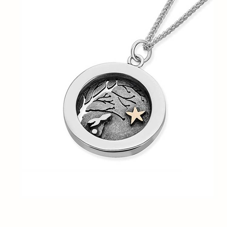 Linda Macdonald Twilight Sterling Silver 9ct Gold Necklace