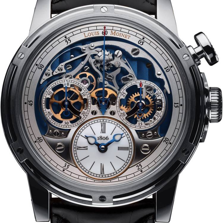 Louis Moinet Watch Memoris Chronograph White Gold Limited Edition - Silver
