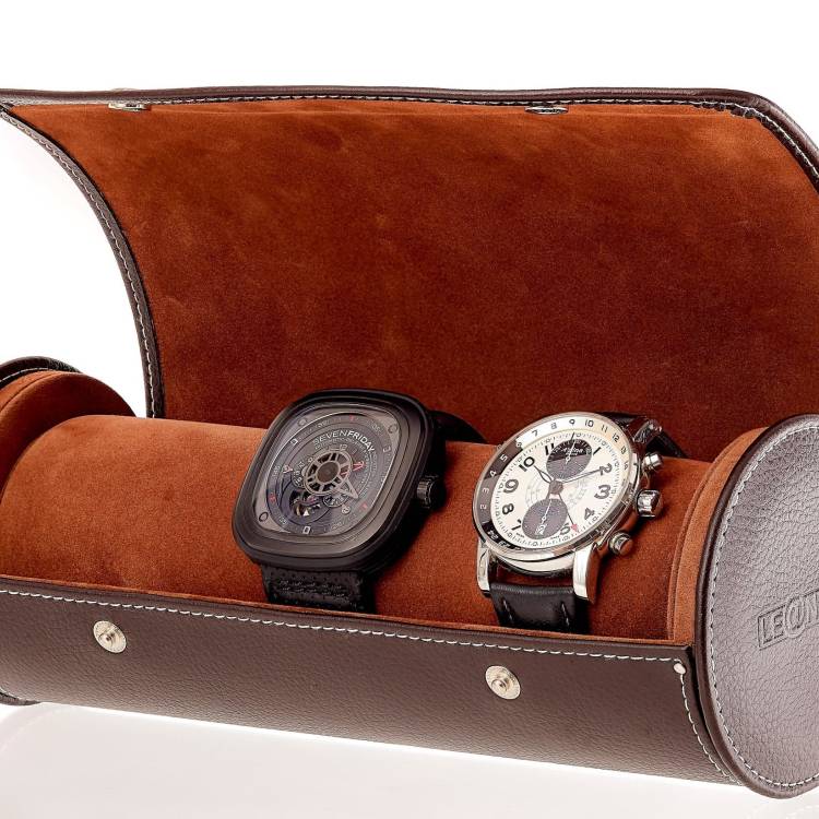 Leanschi Watch Case Chocolate Brown - Brown