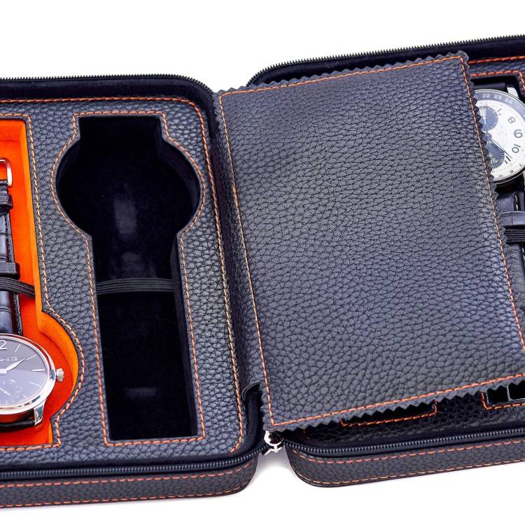 Leanschi Watch Case Black And Orange