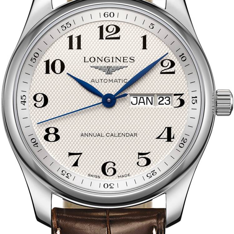 Longines Watch Master Collection Annual Calendar Mens - Silver