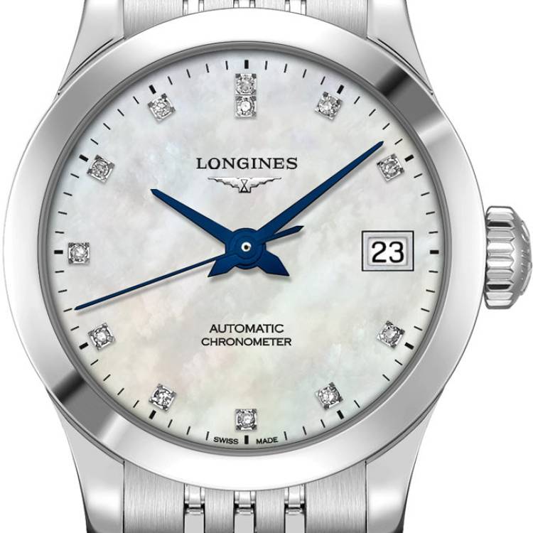 Longines Watch Record Ladies - White