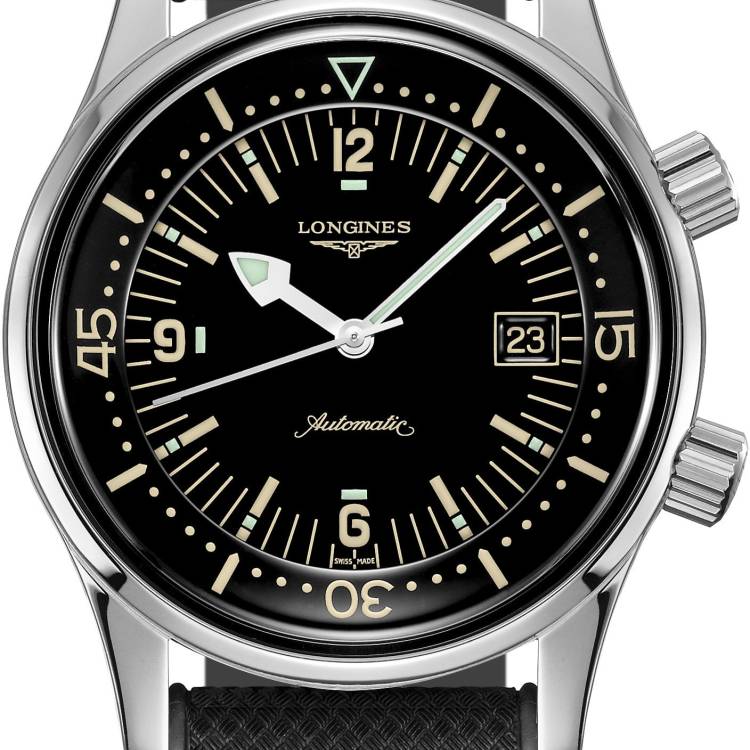 Longines Watch Heritage Legend Diver Mens - Black