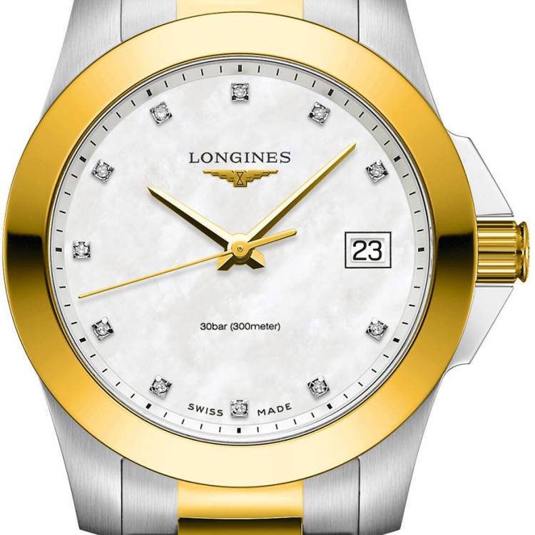 Longines Watch Conquest Ladies - White