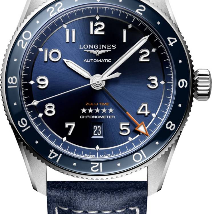 Longines Watch Spirit Zulu Time Mens - Blue