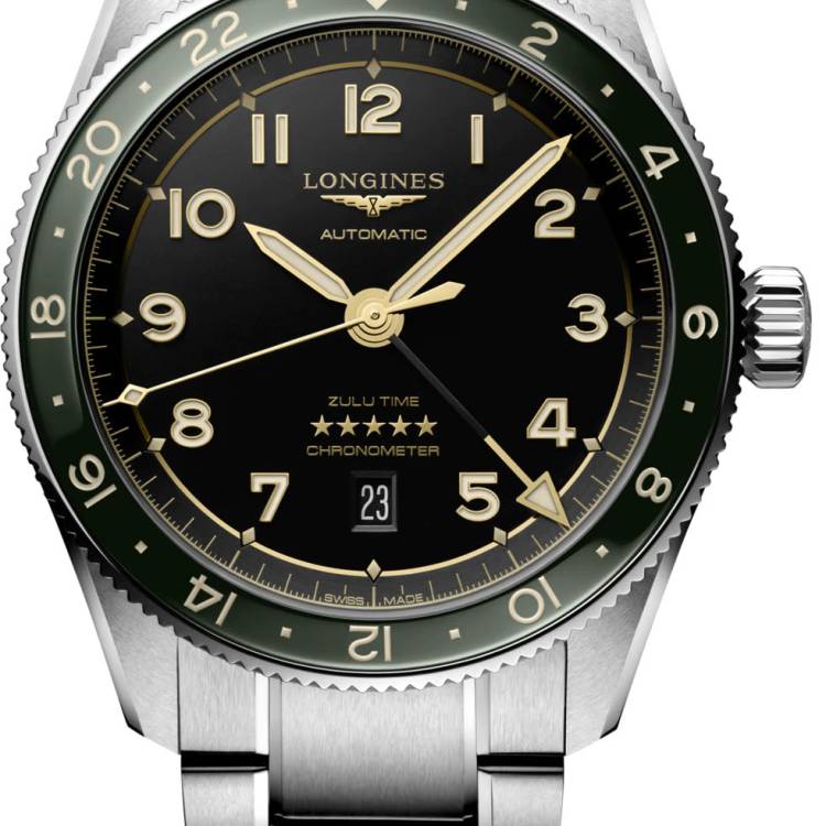 Longines Watch Spirit Zulu Time Mens - Black
