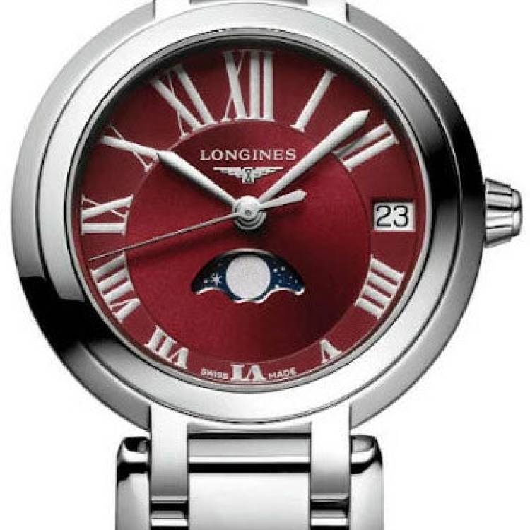 Longines Watch PrimaLuna Bordeux Red Ladies