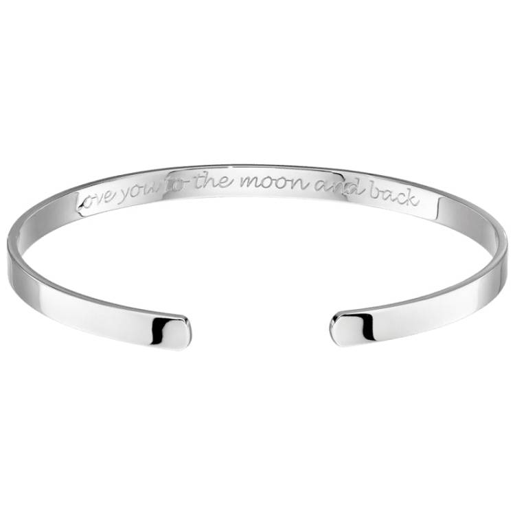 Little Star Sterling Silver Selene Love You Adult Open Bangle
