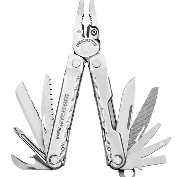Leatherman Pocket Knife Rebar Leather Sheath Box - Silver