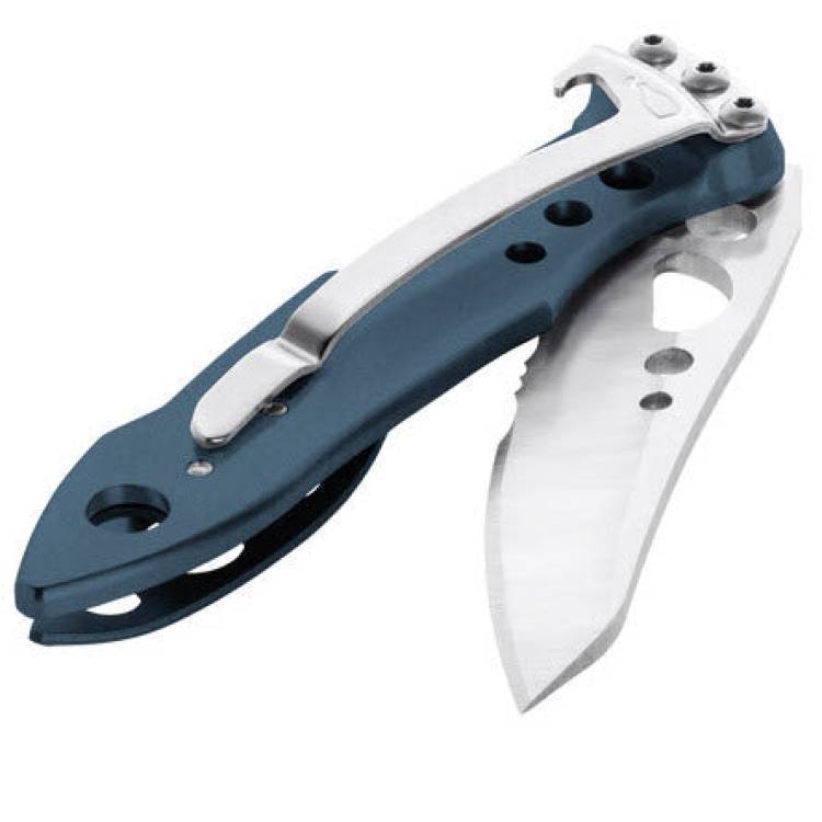 Leatherman Pocket Knife Skeletool KBx Knife Blue - Silver