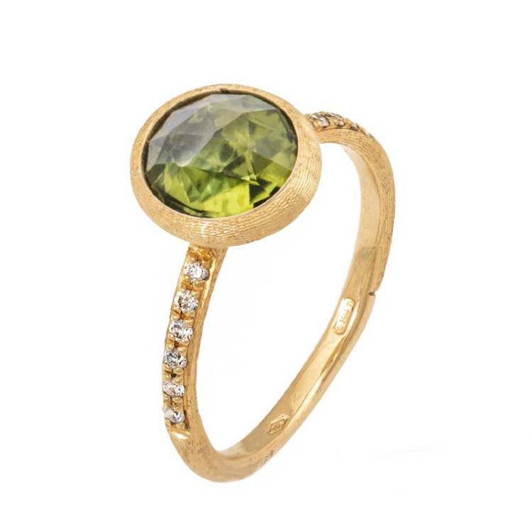 Marco Bicego Jaipur 18ct Yellow Gold Peridot Diamond Ring - V