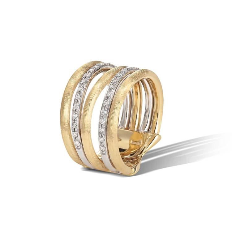 Marco Bicego Jaipur Link 18ct Yellow and White Gold Diamond Ring - S