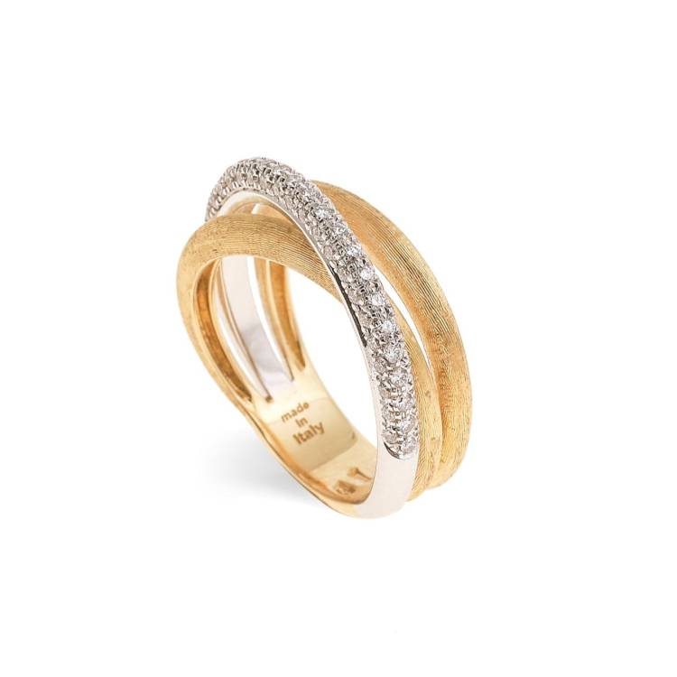 Marco Bicego Jaipur Link 18ct Yellow and White Gold Diamond Ring - P