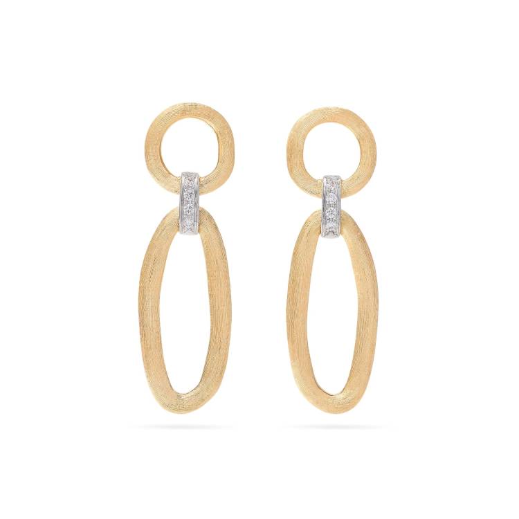 Marco Bicego Jaipur Link 18ct Yellow Gold Diamond Drop Earrings