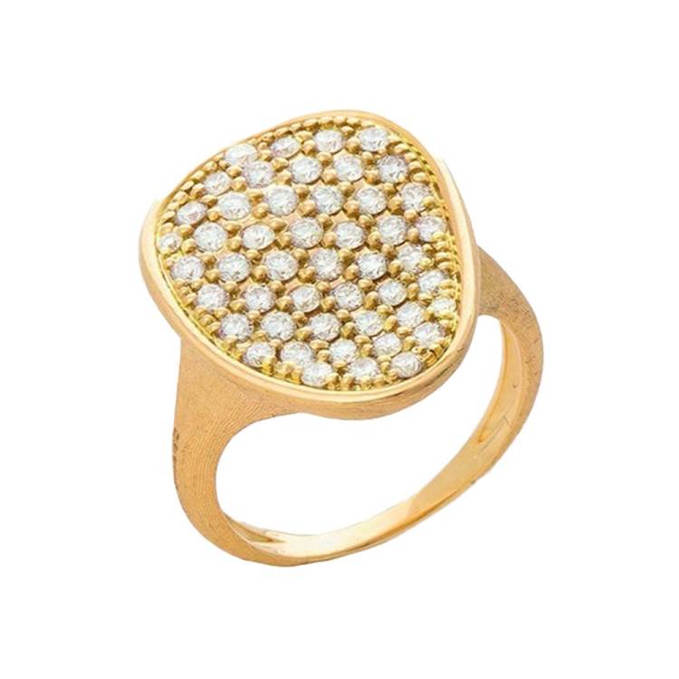 Marco Bicego Lunaria Alta 18ct Yellow Gold 0.93ct Diamond Ring - S