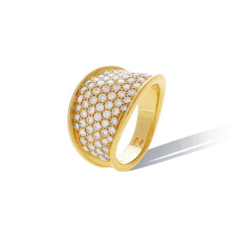 Marco Bicego Lunaria Alta 18ct Yellow Gold 1.66ct Diamond Ring - V