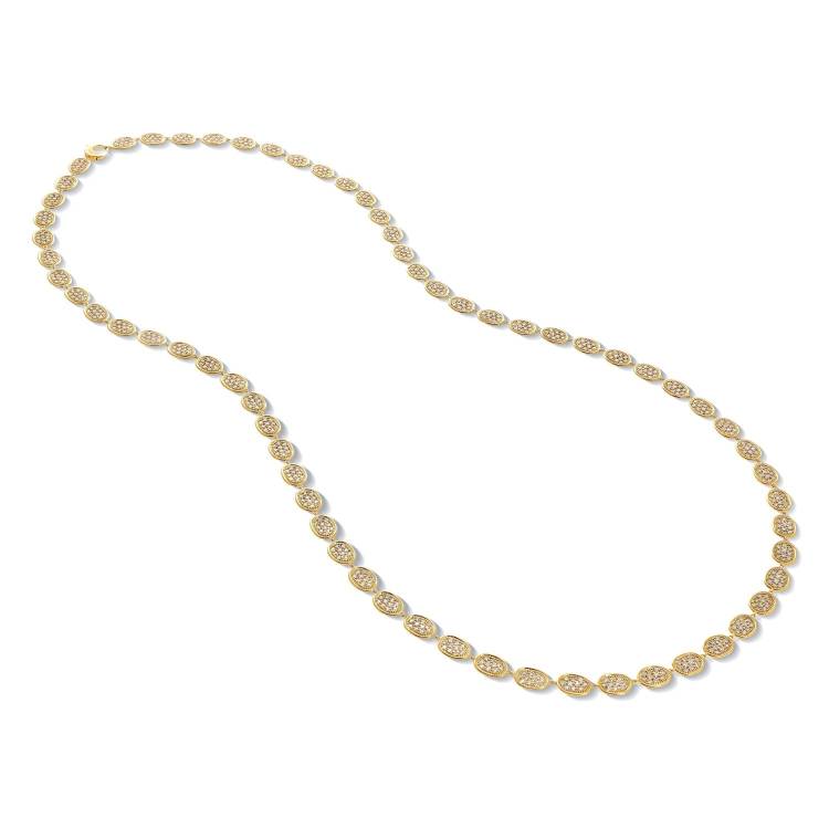 Marco Bicego Lunaria Alta 18ct Yellow Gold 13.00ct Diamond Long Necklace - Yellow Gold