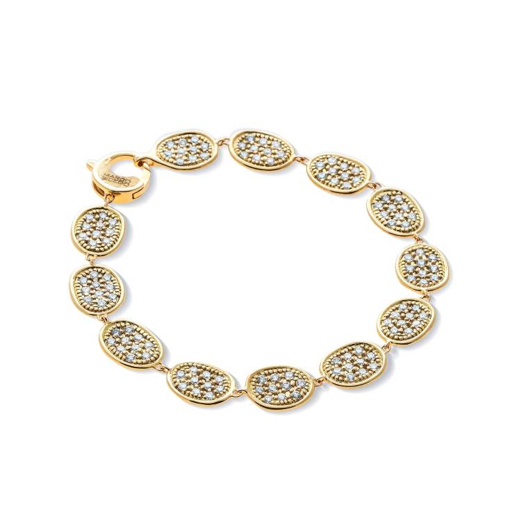 Marco Bicego Lunaria Alta 18ct Yellow Gold 2.40ct Diamond Bracelet - Yellow Gold