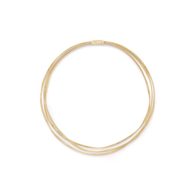 Marco Bicego Marrakech 18ct Yellow Gold Three Strand Coil Necklace