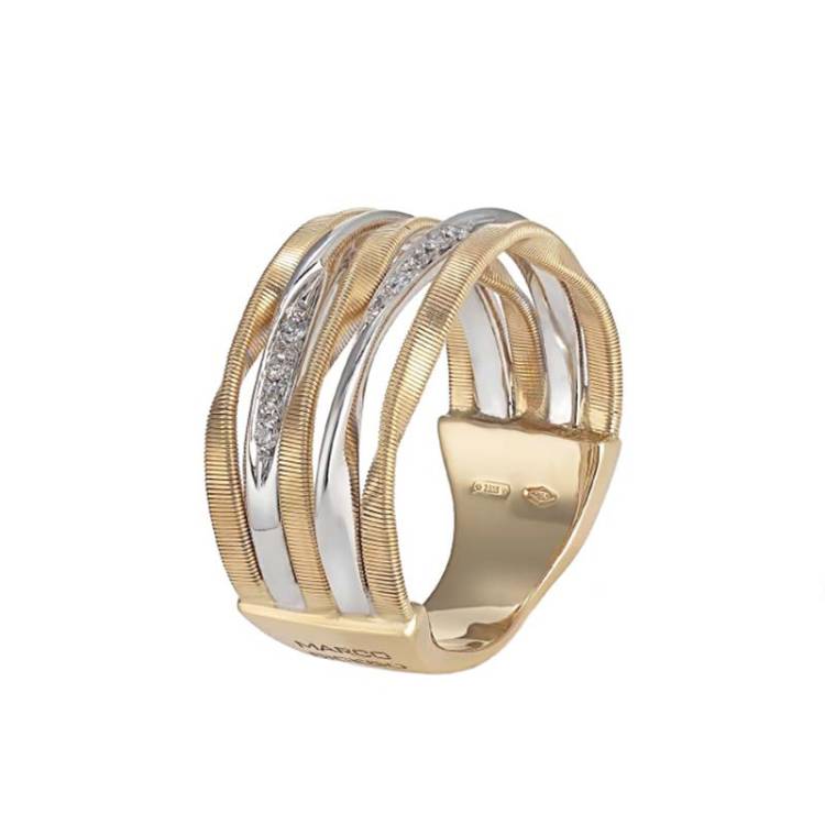 Marco Bicego Marrakech Onde 18ct Yellow Gold Diamond Ring - K