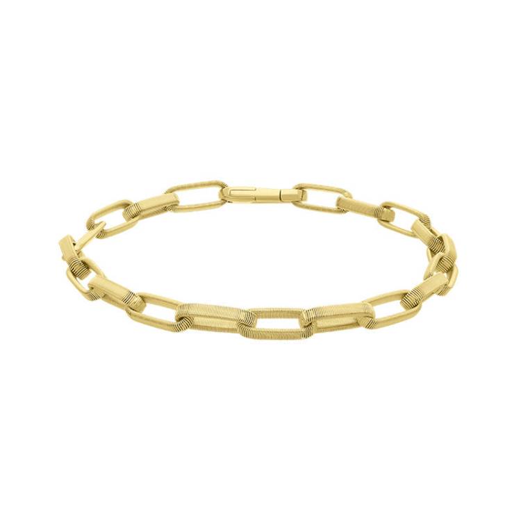 Marco Bicego Uomo 18ct Yellow Gold Unisex Link Bracelet - 21.5cm
