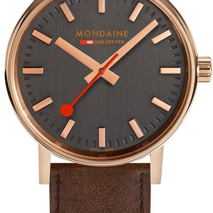Mondaine Watch Evo2 Rose Gold - Grey