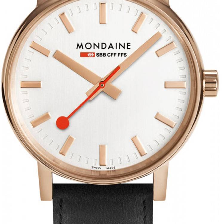 Mondaine Watch Evo2 Rose Gold - White