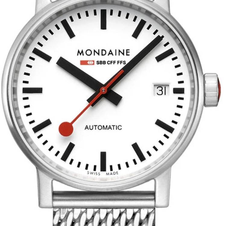 Mondaine Watch Evo2 35 Automatic Bracelet - White