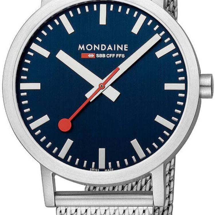 Mondaine Watch Classic Deepest Blue Special Edition - Blue
