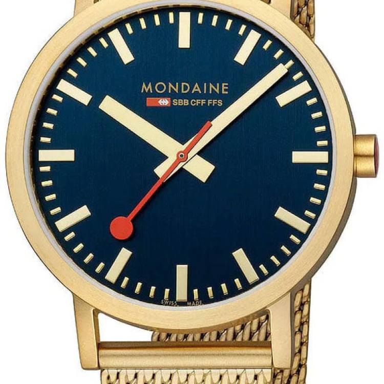 Mondaine Watch Classic Deep Ocean Blue - Blue