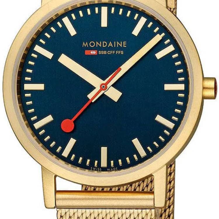 Mondaine Watch Classic Deep Ocean Blue