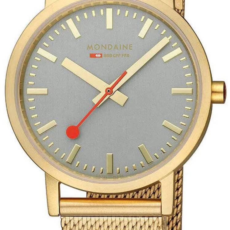Mondaine Watch Classic Good Gray