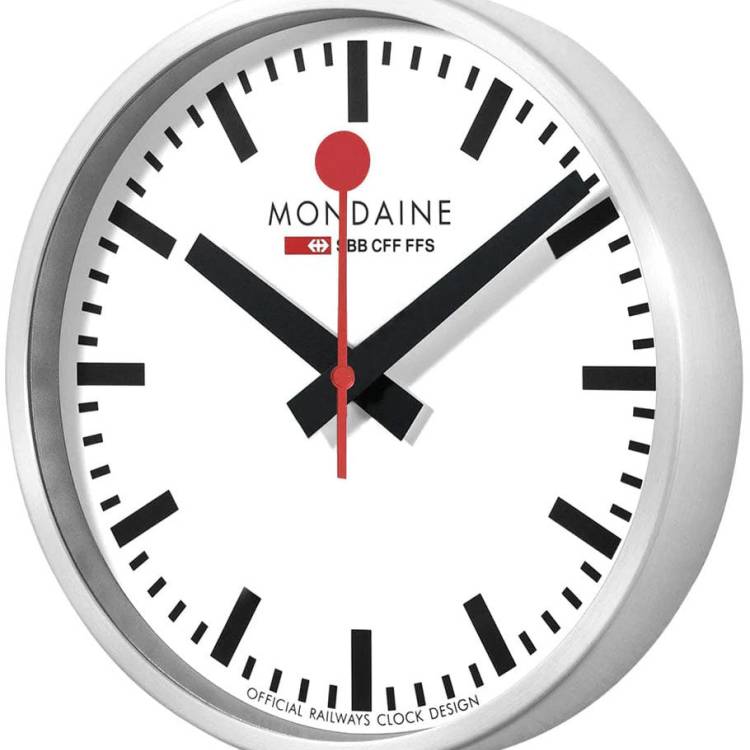 Mondaine Clock Stop2go White - White