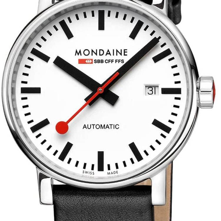 Mondaine Watch Evo2 Big Auto 40mm Grape Leather