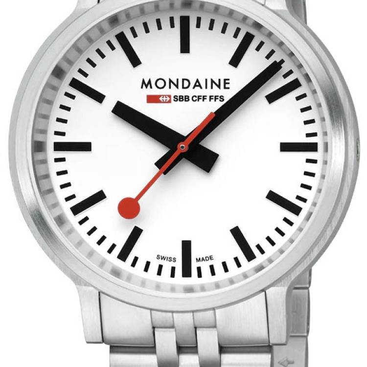 Mondaine Watch SBB Stop2Go BackLight White