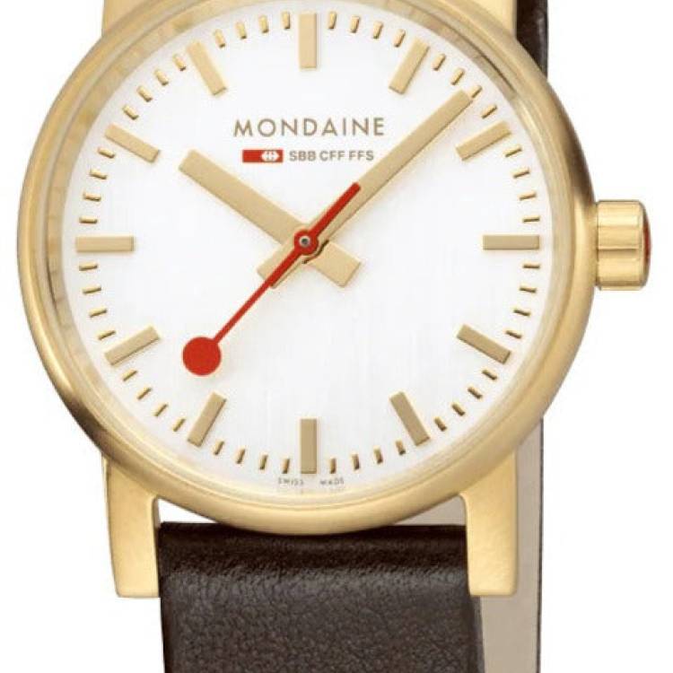 Mondaine Watch Evo2 Brown Vegan Grape Leather