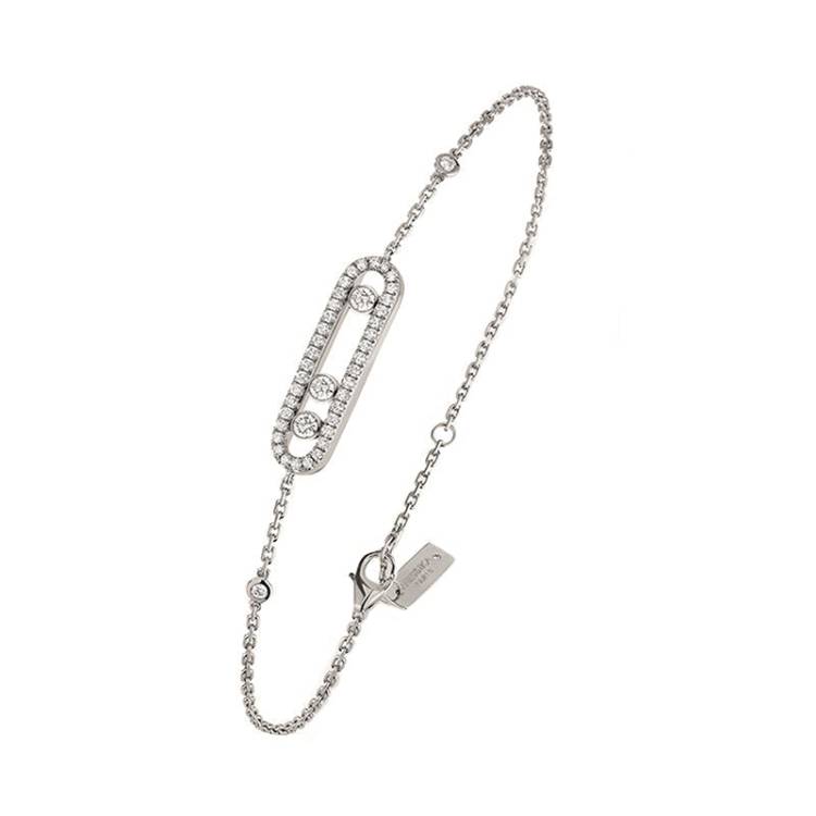 Messika Baby Move Pave 18ct White Gold 0.30ct Diamond Bracelet - Gold