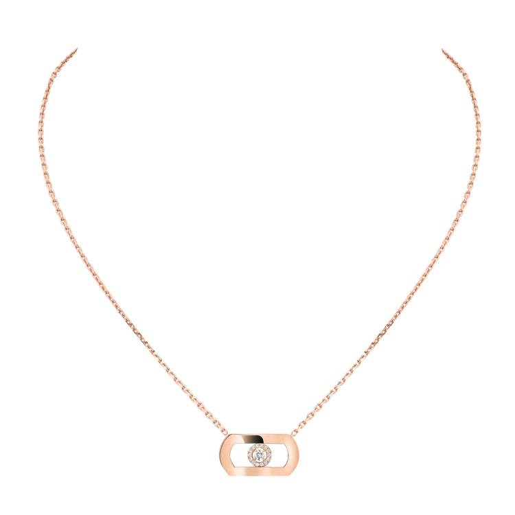 Messika So Move 18ct Rose Gold 0.12ct Diamond Necklace