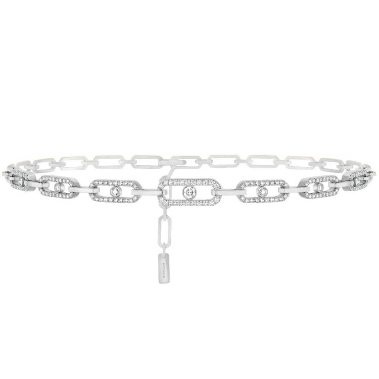 Messika Move Link 18ct White Gold 1.70ct Diamond Multi Choker