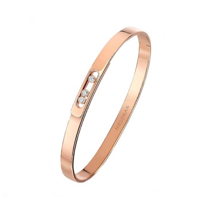 Messika Move Noa 18ct Rose Gold 0.11ct Diamond Bangle - M (15.5-16.5 cm)
