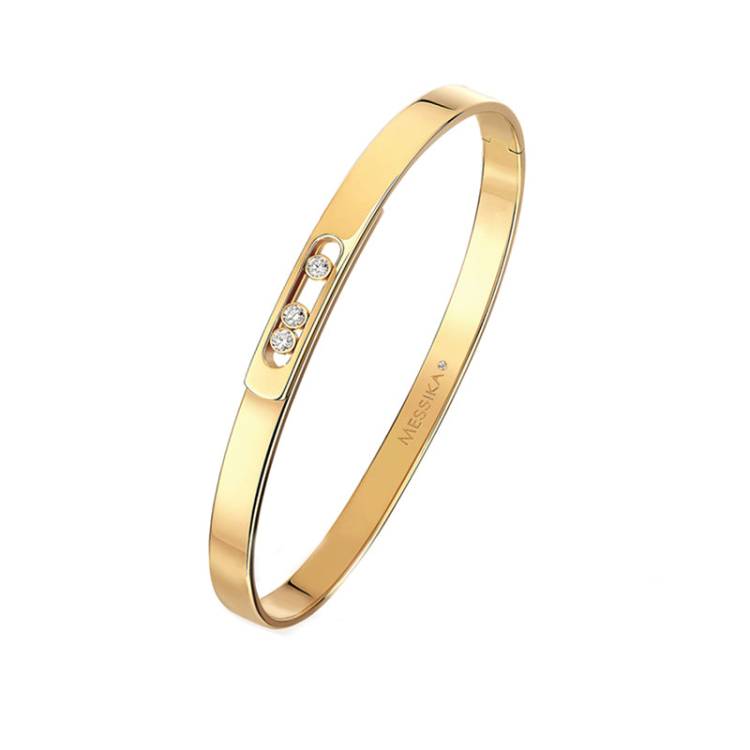 Messika Move Noa 18ct Yellow Gold 0.11ct Diamond Bangle - XS (13.5-14.5 cm)
