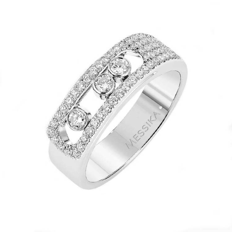 Messika Move Noa Pave 18ct White Gold 0.40ct Diamond Ring - L