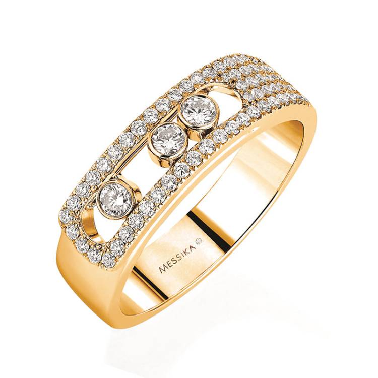 Messika Move Noa Pave 18ct Yellow Gold 0.40ct Diamond Ring - N