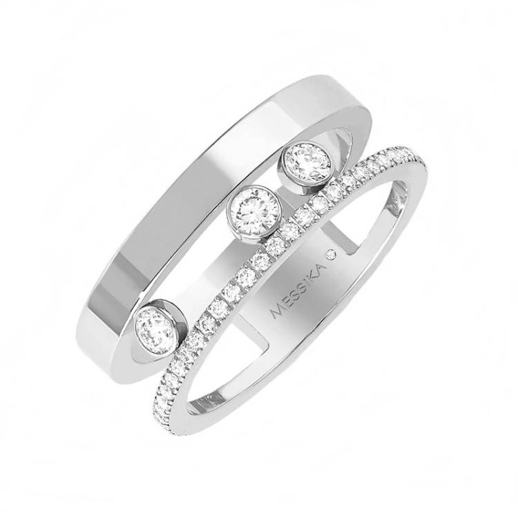 Messika Move Romane 18ct White Gold 0.30ct Diamond Ring - N