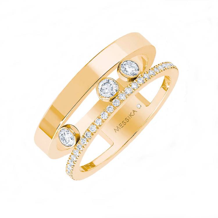Messika Move Romane 18ct Yellow Gold 0.30ct Diamond Ring - O