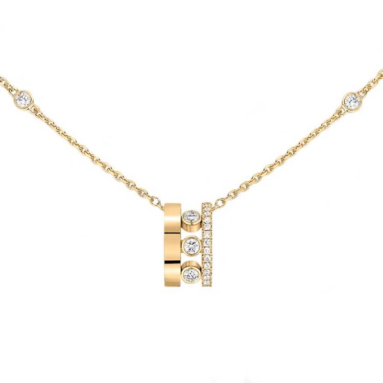 Messika Move Romane 18ct Yellow Gold 0.32ct Diamond Necklace - Gold