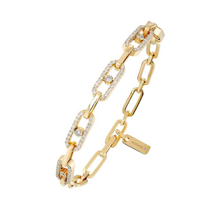 Messika Move Uno 18ct Yellow Gold Diamond Multi Bracelet - Gold