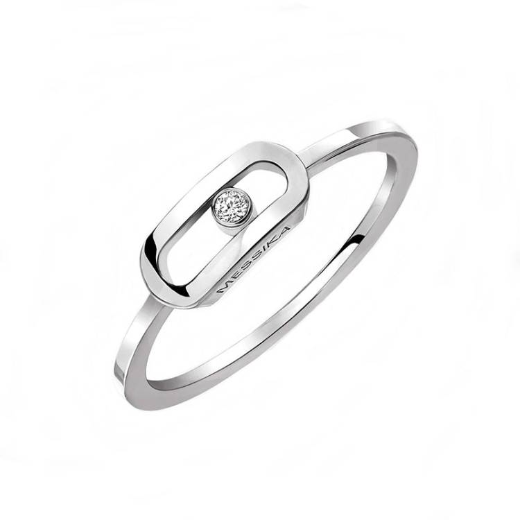 Messika Move Uno 18ct White Gold Diamond Ring - L