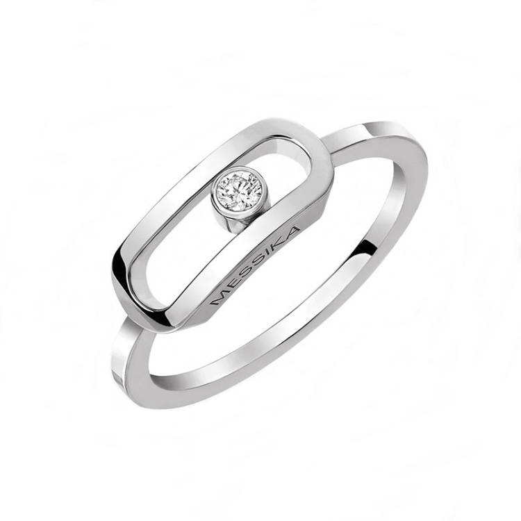 Messika Move Uno 18ct White Gold Diamond Ring - O