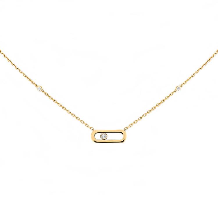 Messika Move Uno 18ct Yellow Gold Diamond Necklace - Gold